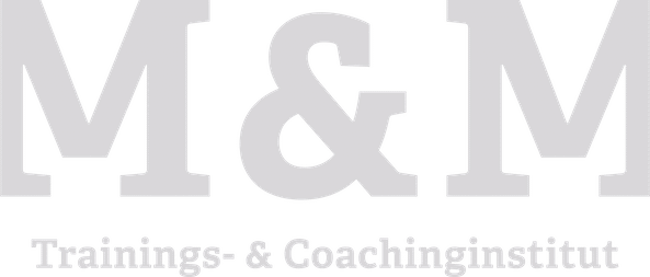 Logo vom M&M Trainings- und Coachinginstitut® in grauer Farbe